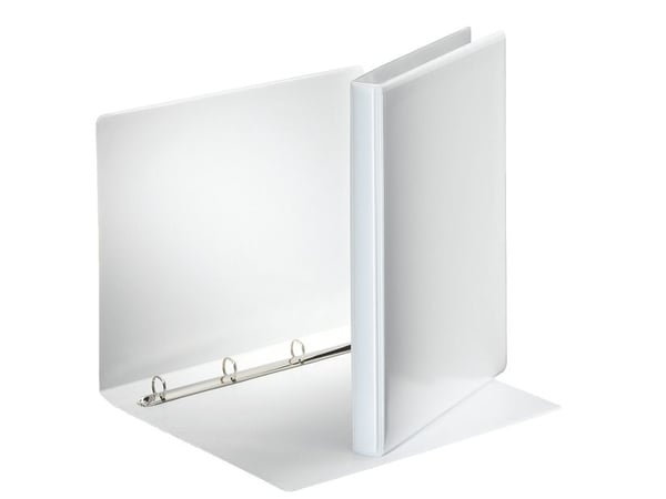 Esselte ESSENTIALS - Ringperm for presentasjoner - bokryggbredde: 30 mm - for A4 (210 x 297 mm) - kapasitet: 100 ark - hvit