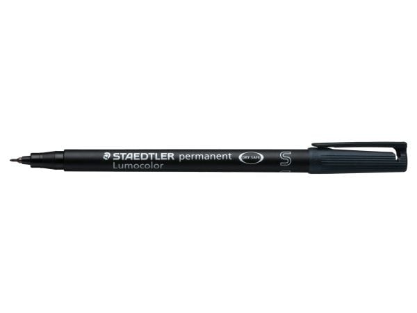 STAEDTLER Lumocolor 313 - Markør - permanent - svart - 0.4 mm - superfin