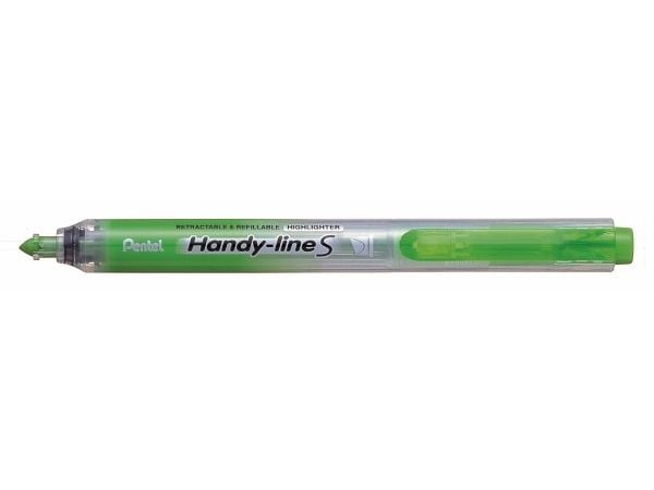 Highlighter Pentel Handy-line s med trykmekanisme grøn (stk.)