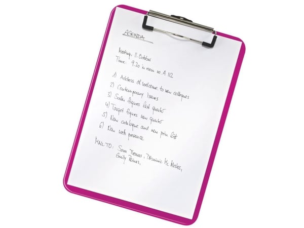 Leitz WOW - Utklippstavle - for A4 (210 x 297 mm) - kapasitet: 80 ark - metallisk rosa