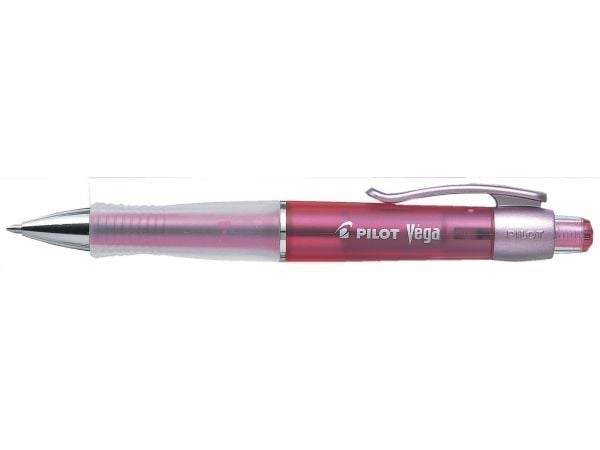 Kuglepen, Pilot Vega, 1 mm, blåt blæk, pink, pakke a 12 stk