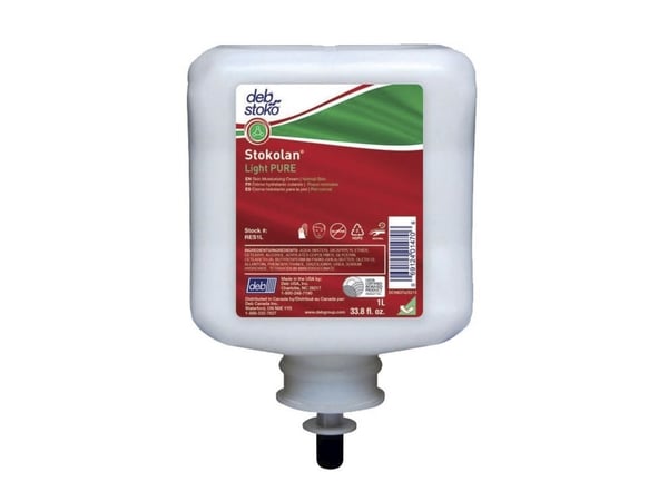 Hudcreme Stokolan Light PURE u/Farve/Parfume/Parabener 6%fedt ECARF t disp 1 ltr,1 ltr/fl