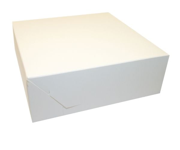 Kageæske fold selv nr 3 høj L230xB230xH80mm pap hvid,250 stk/krt