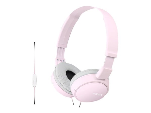 Sony MDR-ZX110 - Hörlurar - fullstorlek - kabelansluten - 3,5 mm kontakt - rosa