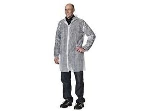 Engangskittel str. XL Non-Woven hvid - (50 stk.)