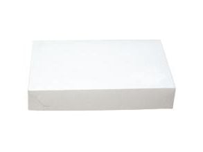 Tårtbox vikbar str. nr 4 L290xB190xH50 mm vit papp 250 st/fp.