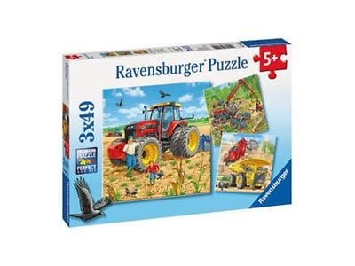 Ravensburger Puslespill 3x49 brikker - Giant Machines