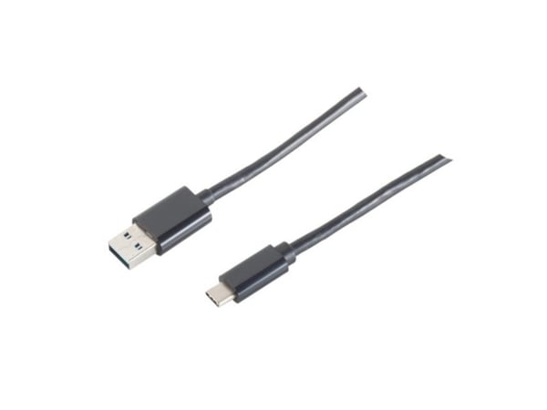 S-Conn 14-10005, 1 m, USB A, USB C, USB 2.0, Sortera