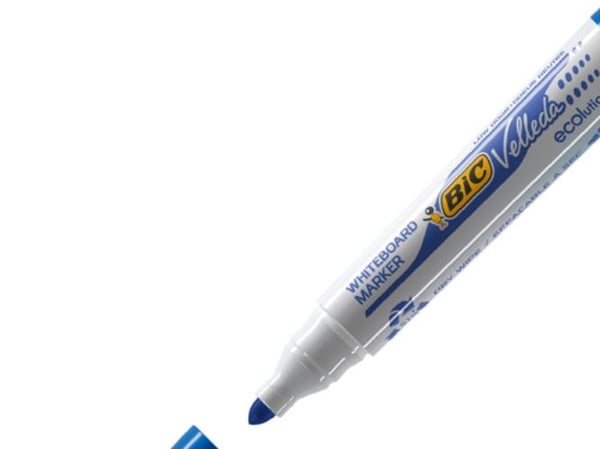 BIC Velleda ecolutions 1701 - Markør - ikke-permanent - for whiteboard - blå - alkoholbasert blekk - 1.5 mm (en pakke 12)