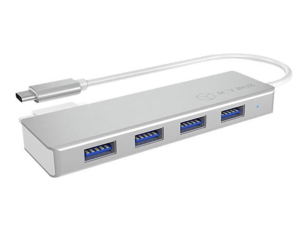 ICY BOX IB-HUB1425-C3 - Hub - 4 x SuperSpeed USB 3.0 - stasjonær