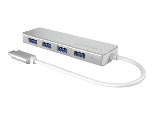 ICY BOX IB-HUB1425-C3 - Hub - 4 x SuperSpeed USB 3.0 - stasjonær
