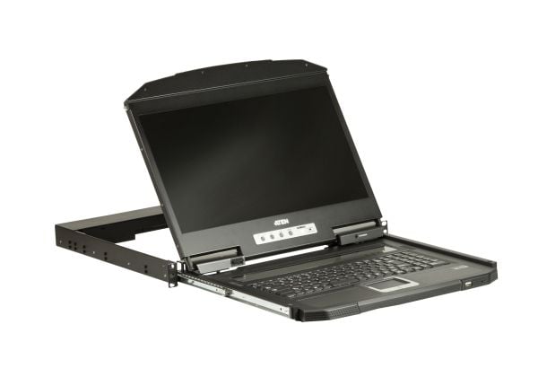 ATEN CL3100NX - KVM-konsol - USB - 18.5" - kan monteras i rack - 1366 x 768 @ 60 Hz - 250 cd/m² - 1000:1 - 5 ms - VGA, USB - svart - 1U