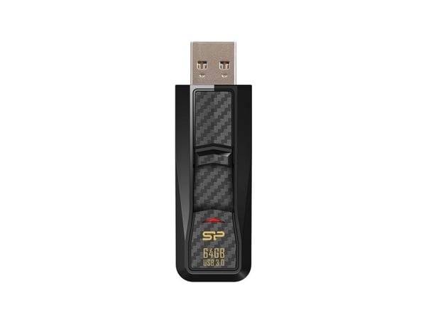 SILICON POWER Blaze B50 - USB-flashstasjon - 256 GB - USB 3.1 Gen 1 - svart karbonfiber