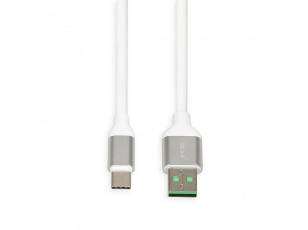 iBOX IKUMTCWQC - USB-kabel - USB-C (hann) til USB (hann) - USB 2.0 - 3 A - 1.5 m - hvit