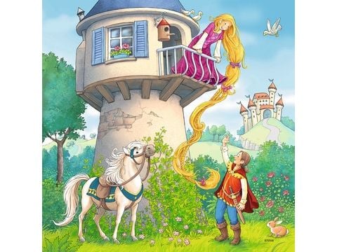Ravensburger Rapunzel, Little Red Riding Hood, and The Frog Prince, 49 stykker, Tegneserier, 5 år
