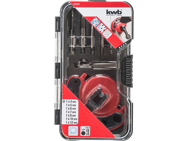 kwb ?499900, Single/enkelt, Drill, Keramisk, Granitt, Marmor, Naturstein, Soft Keramiske veggflis, Flis, Sort, Grønn, Rød, Sekskanttange, 180 g