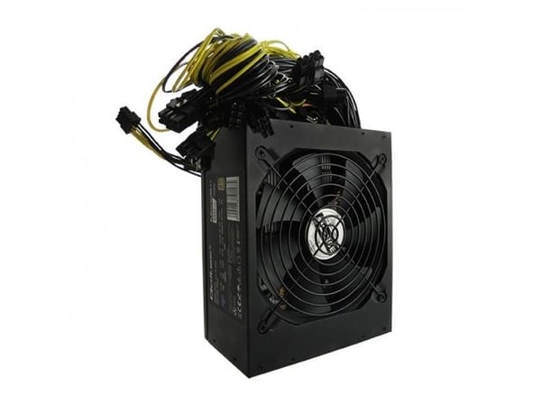 Qoltec Bitcoin Miner 1600W - Nätaggregat (intern) - ATX - 80 PLUS Gold - AC 230 V - 1600 Watt - aktive PFC - svart