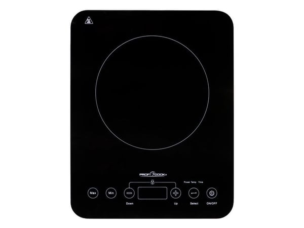 ProfiCook PC-EKI 1062 - Elektrisk varmeplate - 2 kW - rustfritt stål / svart