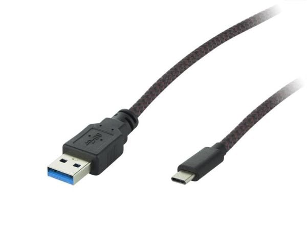 USB-kabel Blow USB-A till 1 m svart (66-126#)