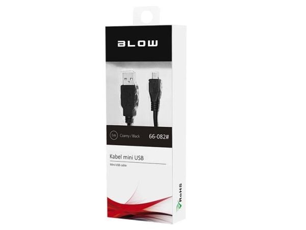 USB Blow USB-A-kabel - 1 m svart (66-082#)
