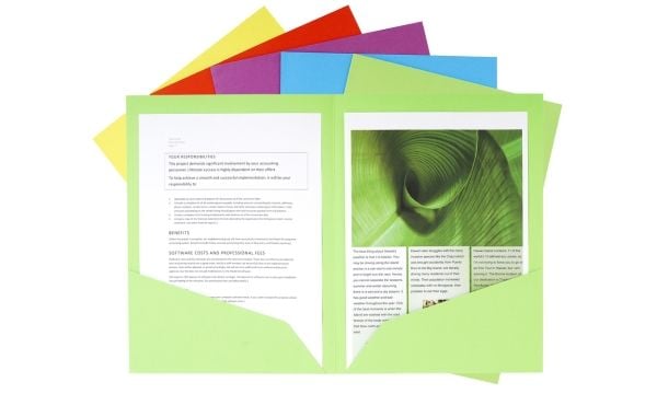 Exacompta Nature Future - Lommemappe - for A4 (210 x 297 mm) - kapasitet: 60 ark - assorterte farger (en pakke 25)