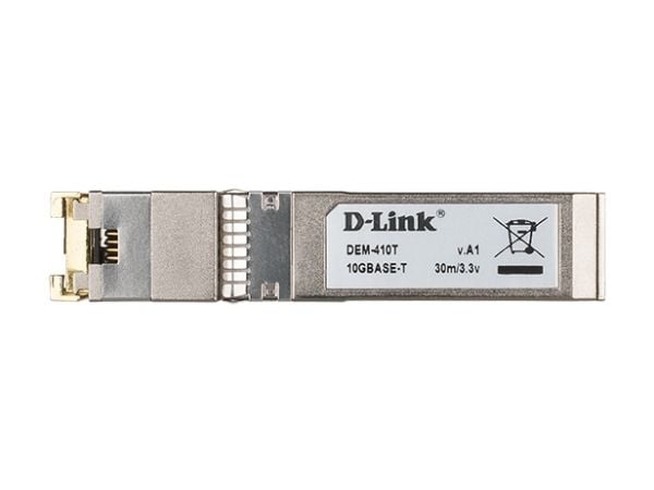 D-Link DEM 410T - SFP+ sändar/mottagarmodul - 10GbE - 10GBase-T - RJ-45 - upp till 30 m