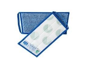 Moppe Velcro Mikro Vision Mop 30cm Microfiber Svanemærket Blå Tør/Våd,40 pk x 5 stk/krt