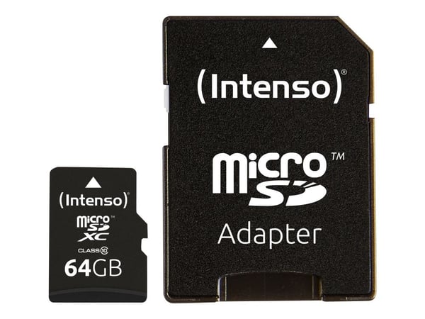 Micro SDXC 64GB Intenso 1 Adapter Class 10