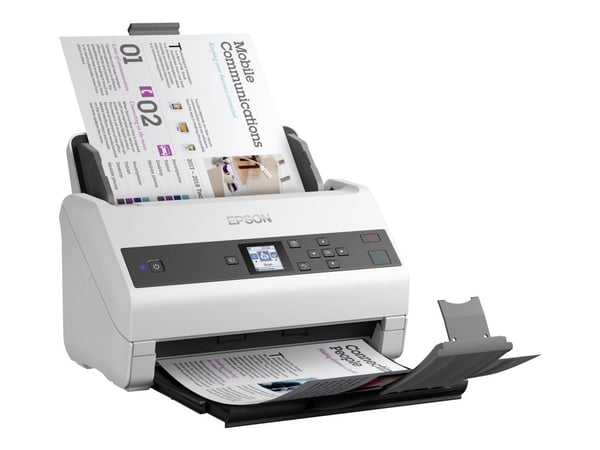 Epson WorkForce DS-870 - Dokumentskanner - Contact Image Sensor (CIS) - Dupleks - A4 - 600 dpi x 600 dpi - inntil 65 spm (mono) / inntil 65 spm (fa...