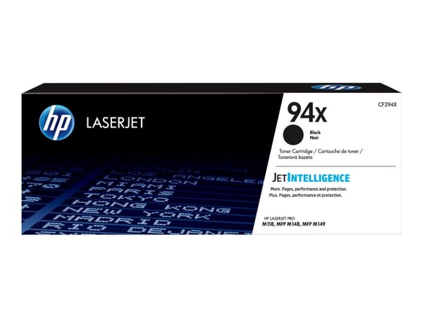 HP 94X - Svart - original - LaserJet - tonerpatron (CF294X) - for LaserJet Pro M118dw, MFP M148dw, MFP M148fdw