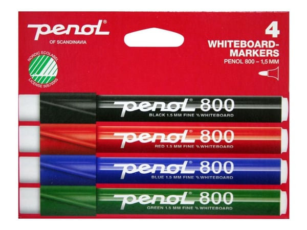 Taulumerkki Penol 800, 1,5 mm, pyöreä, 4 värin pakkaus