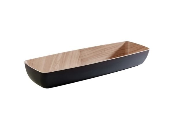 Kulho Frida 3,65 ltr 53x16,2x7,5 cm Melamiini Musta/puun näköinen,1 kpl