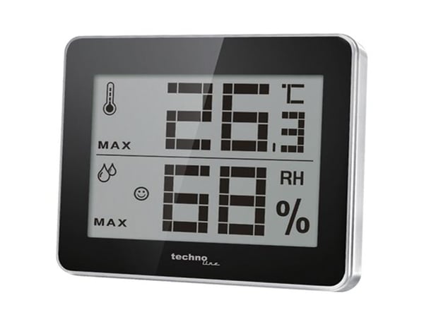 Technoline WS 9450, Svart, Sølv, Inne hygrometer, Inne Termometer, Hygrometer, Termometer, F, °C, Batteri, CR2025