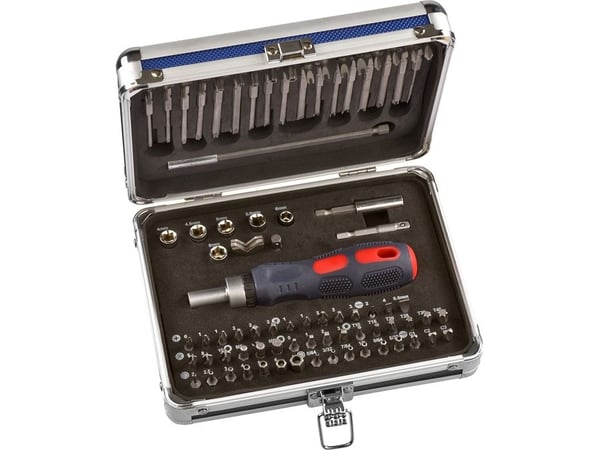 kwb 106800, 63 stykker, Philips, Pozidriv, Spor/slot, Torq-Set, Torx, Tri-Wing, 2, 4, 6.5 mm, 25 mm, 25,4 / 4 mm (1 / 4"), Sekskantet