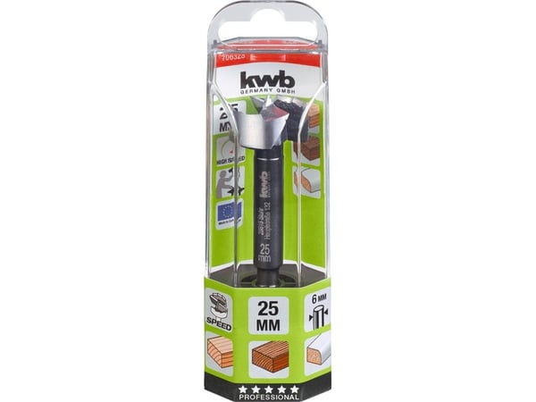 kwb 706322, Drill, Senterbor, 2,2 cm, Løvtre, MDF, Mykt tre, Blister, 1 stykker