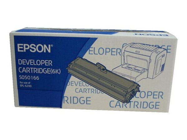 Epson S050166 - Svart - original - fremkallerpatron - for EPL 6200, 6200DT, 6200DTN, 6200E, 6200L, 6200N