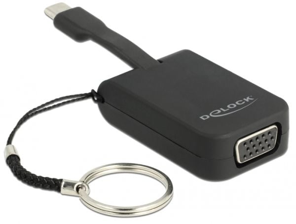 Delock - Extern videoadapter - RTD2169U - USB-C - VGA - svart