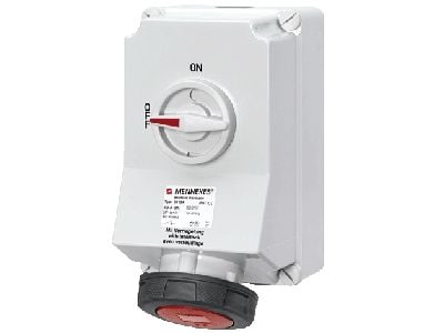 MENNEKES 5113A, Punainen, Valkoinen, IP44, 400 V, 63 A