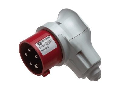 MENNEKES 3982, Right-angle, 400 V, Rød, Hvit, IP44, 1 stykker