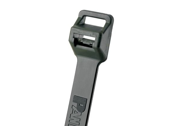 Panduit PLT12EH-C0, Kaksiaukkoinen johdinside, Nailon, Musta, 1019 mm, 12,7 mm, 2,2 mm Panduit PLT12EH-C0, Kaksiaukkoinen johdinside, Nailon, Musta, 1019 mm, 12,7 mm, 2,2 mm
