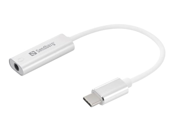 Sandberg - USB-C til hodetelefons-jakkadapter - USB-C hann til mini-phone stereo 3.5 mm hunn