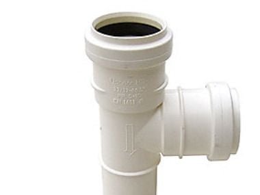 Grenrör avlopp 32 x 32 mm x 87,5° vit PP