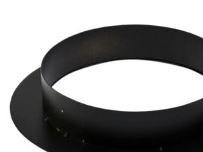 Metalbestos skorsten uØ 200mm murbøsning, 50mm flange sort