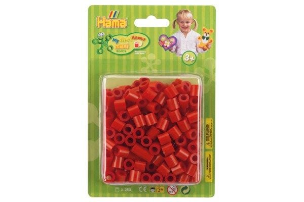 Hama maxi pärlor i blister 250 st röd