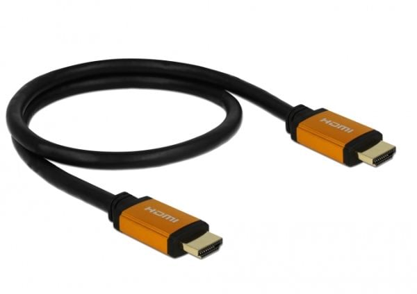 DeLOCK HDMI uros -> HDMI uros 50 cm Musta, kultainen