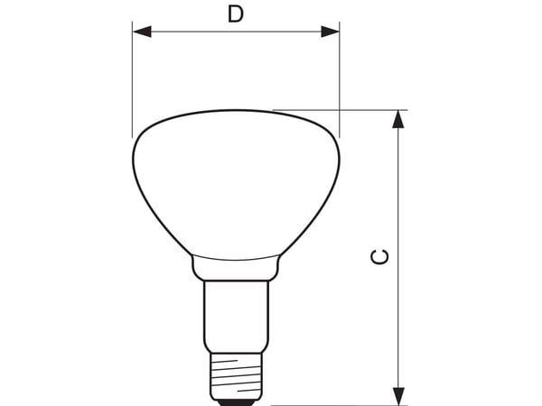 Philips - Infrarødt glødelampesøkelys - form: BR125 - E27 - 150 W - rød
