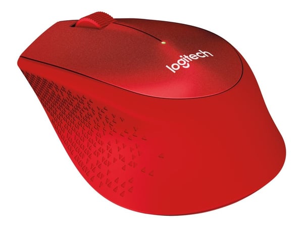 Logitech M330 SILENT PLUS - Mus - 3 knapper - trådløs - 2.4 GHz - USB trådløs mottaker - rød