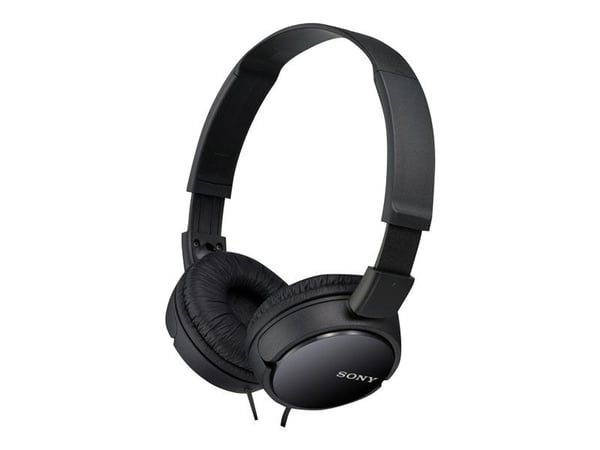 Sony MDR-ZX110 - Hovedtelefoner - on ear - kabling - 3,5 mm jackstik - sort