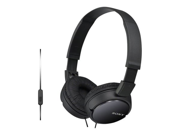 Sony MDR-ZX110 - Hovedtelefoner - on ear - kabling - 3,5 mm jackstik - sort