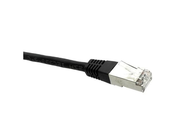 Black Box GigaTrue - Koblingskabel - RJ-45 (hann) til RJ-45 (hann) - 0.5 m - SFTP - CAT 6 - halogenfri, formstøpt, flertrådet - svart